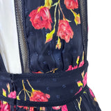 NBD Women’s Floral Mesh Black Sleeveless Women’s A-Line Dress Sz XS