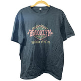 Original KDK Mens Black Graphic Brooklyn Print T-Shirt XL Casual Lightweight Soft Cotton