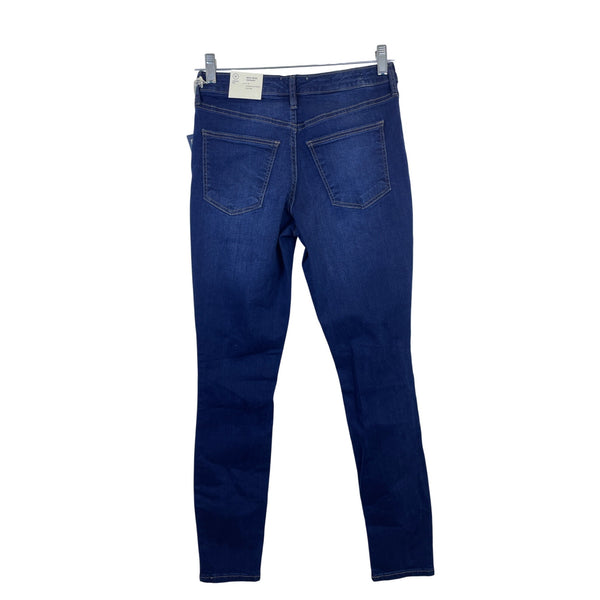 Universal Thread Womens Blue Denim Mid-Rise Skinny Jeans Fitted Waist Slim Leg Size 0