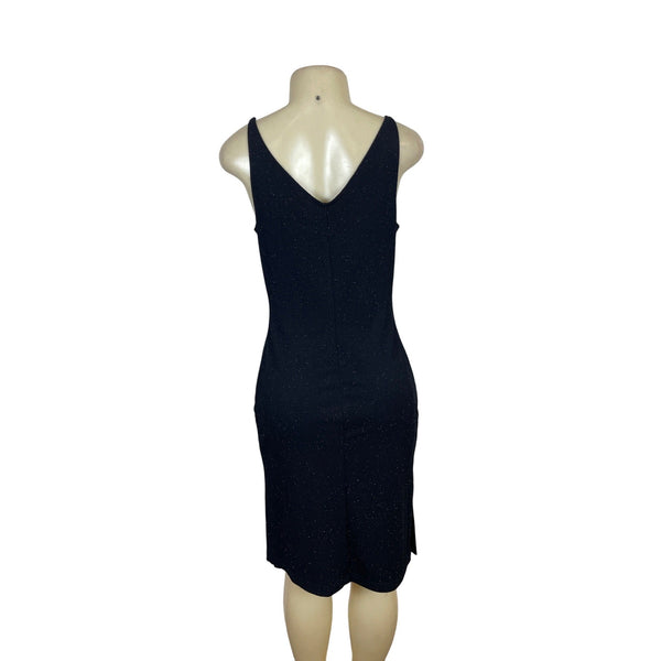 B. Moss Tailor Womens Black Sleeveless V-Neck Knee-Length Dress Sz 8