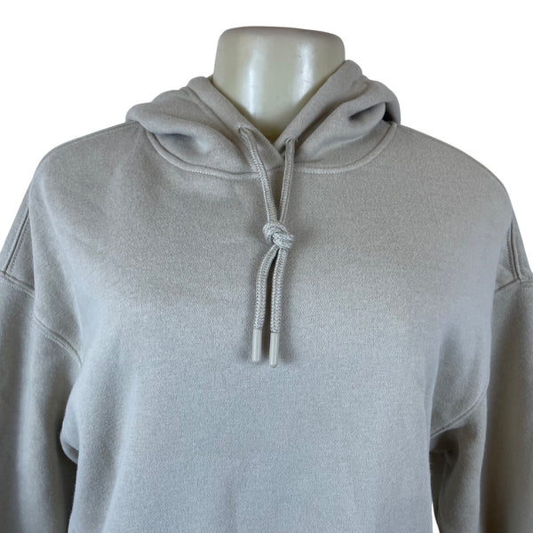 Harmony Women's Beige Cropped Hoodie Pull-On Drawstring Long Sleeves Sz XS - New