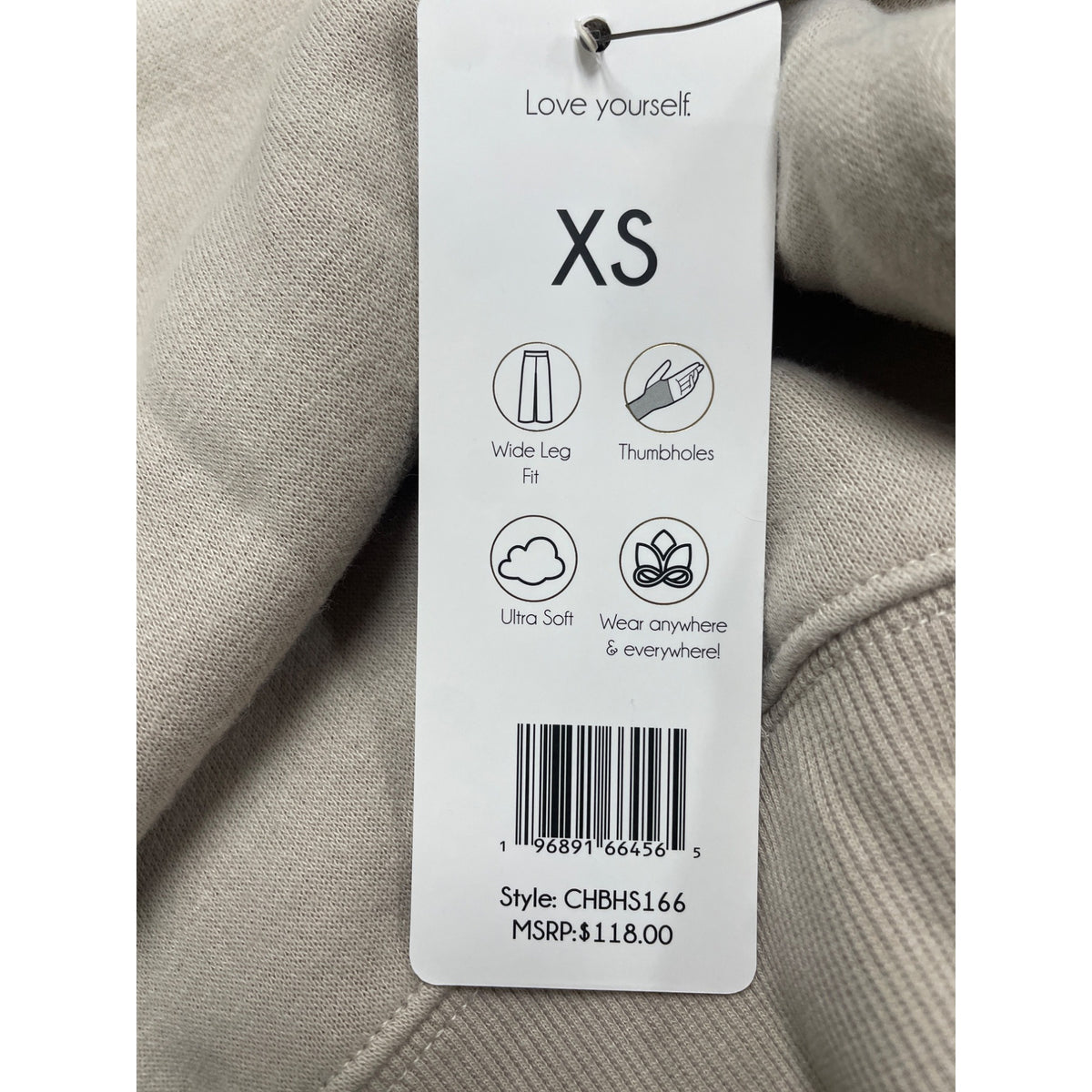 Harmony Women's Beige Cropped Hoodie Pull-On Drawstring Long Sleeves Sz XS - New