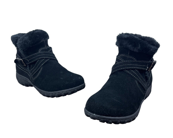 Khombu Women's Black Suede Corey Waterproof Winter Boots Size 8M