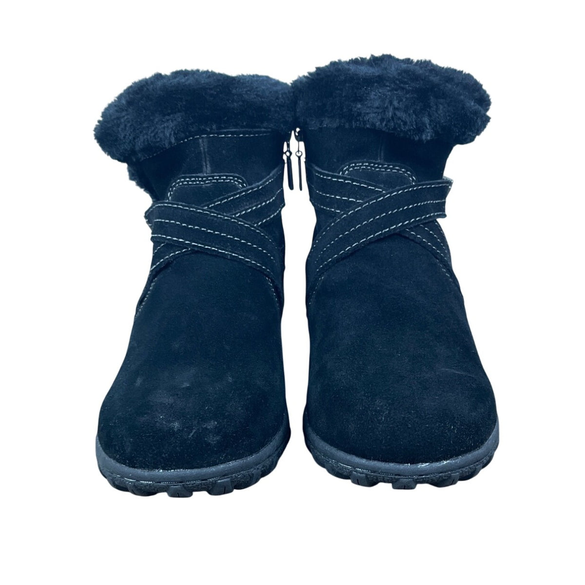 Khombu Women's Black Suede Corey Waterproof Winter Boots Size 8M