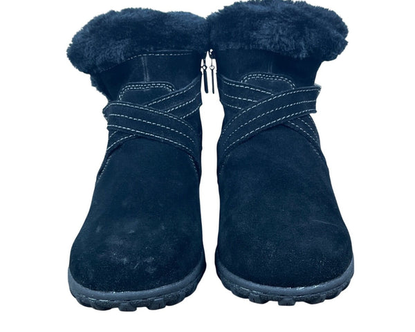 Khombu Women's Black Suede Corey Waterproof Winter Boots Size 8M