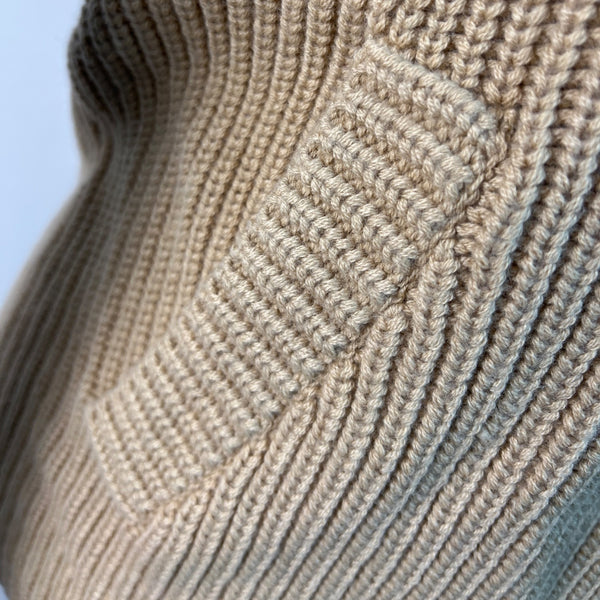 Talbots Petite Open Front Cardigan Sweater Beige & Black Knit MP