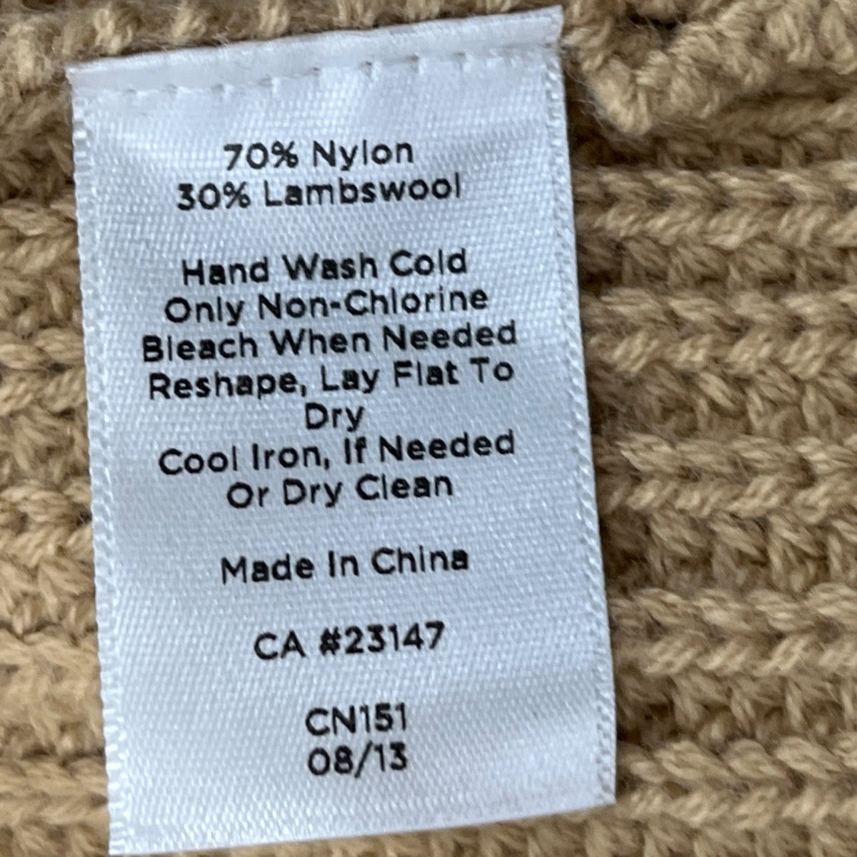 Talbots Petite Open Front Cardigan Sweater Beige & Black Knit MP