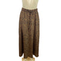 Bluetime Leopard Print Midi Skirt With Elastic Waist & Drawstring Sz M - New