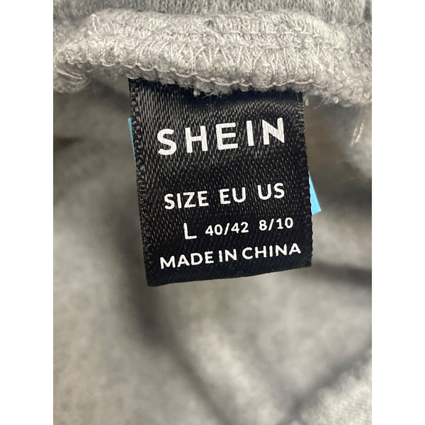 Shein Women’s Light Grey Casual Elastic Waist Shorts L Soft & Stretchy Cozy Wear