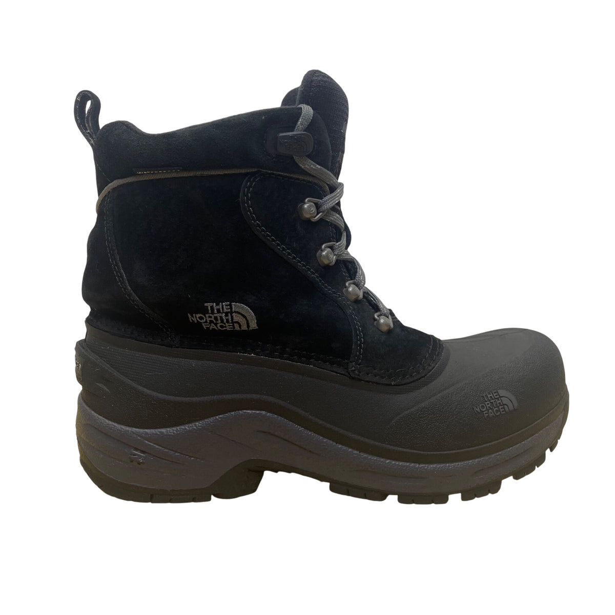 The North Face Boys Black Insulated Waterproof Traction Sole Winter Boots Size 6