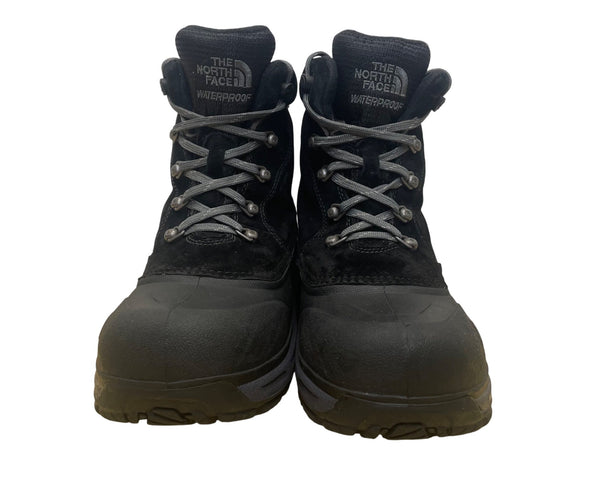 The North Face Boys Black Insulated Waterproof Traction Sole Winter Boots Size 6