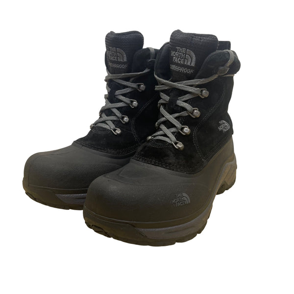 The North Face Boys Black Insulated Waterproof Traction Sole Winter Boots Size 6