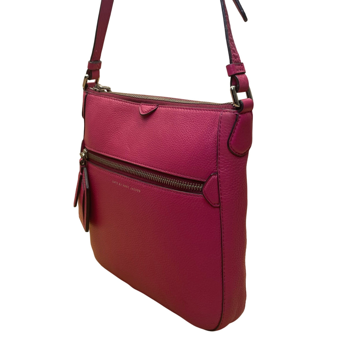 Marc By Marc Jacobs Women’s Pink Leather Adjustable Strap Crossbody Bag