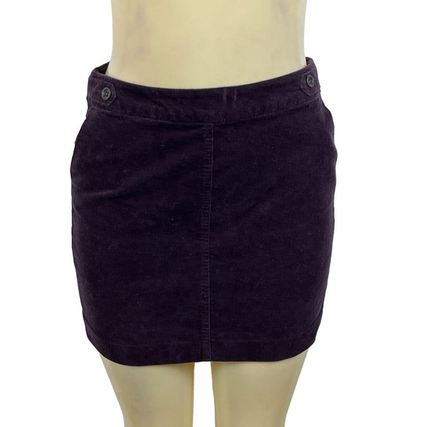 Banana Republic Women's Purple Corduroy Tube Skirt Sz 0