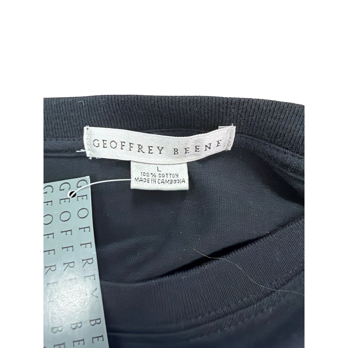 Geoffrey Beene Mens Black Cotton T-Shirt Size L Casual Crew Neck Plain Design Geoffrey Beene Mens Black Cotton T-Shirt Size L Casual Crew Neck Plain Design