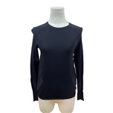 Sweaty Betty Black Long Sleeve Crew Neck Top W/ Mesh Panels Size S