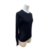 Sweaty Betty Black Long Sleeve Crew Neck Top W/ Mesh Panels Size S