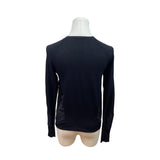 Sweaty Betty Black Long Sleeve Crew Neck Top W/ Mesh Panels Size S