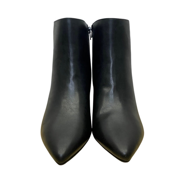 Madden Girl Women’s Black Pointed Toe Side Zip Block Heel Ankle Boots Size 7.5M