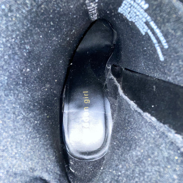 Madden Girl Women’s Black Pointed Toe Side Zip Block Heel Ankle Boots Size 7.5M