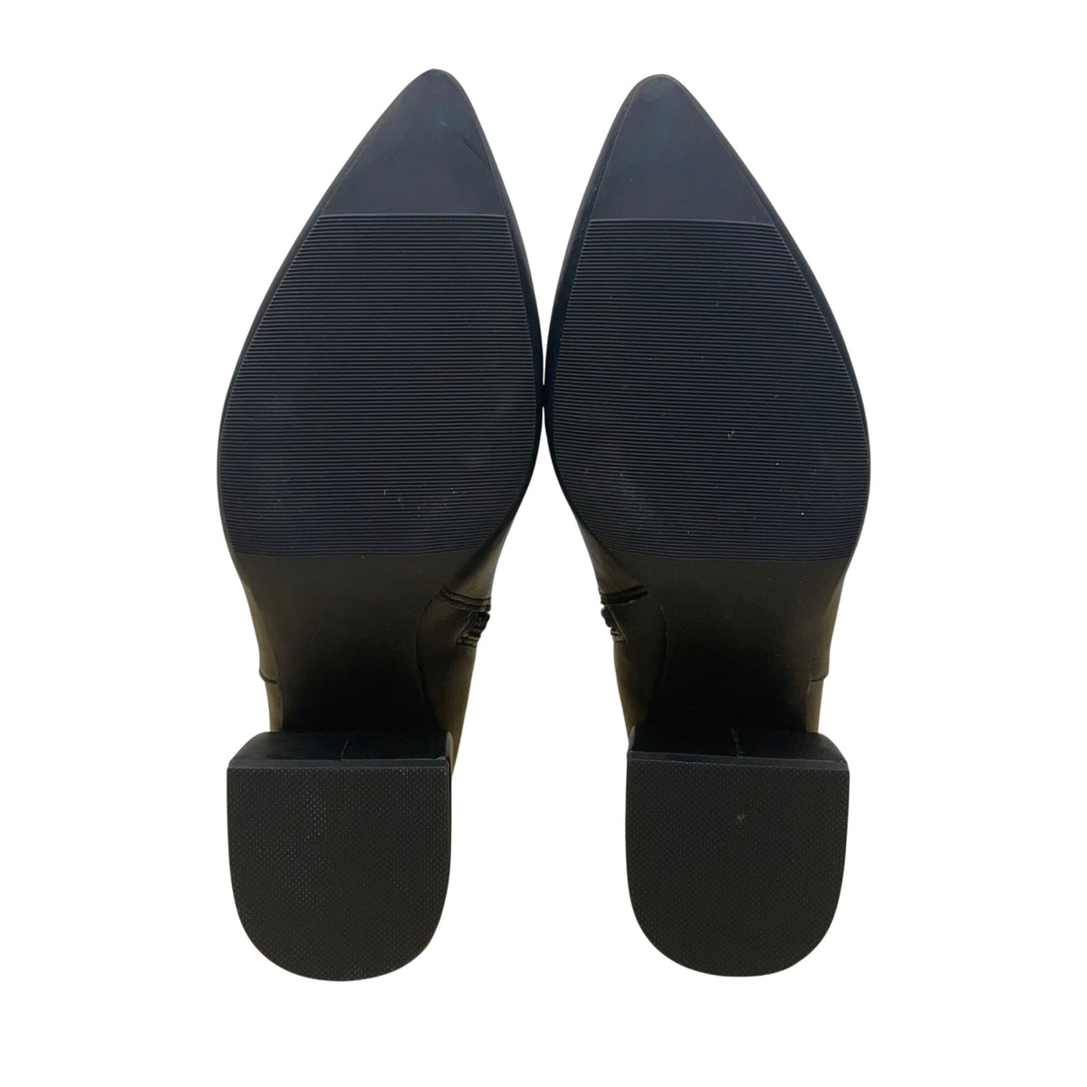 Madden Girl Women’s Black Pointed Toe Side Zip Block Heel Ankle Boots Size 7.5M