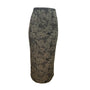 Market By Chicos Womens Gold Lace Floral Midi Skirt Stretchy Elastic Waist Sz 1