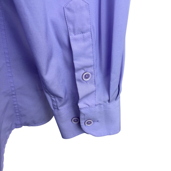 Tom Baine Mens Lavender Button-Up Shirt Long Sleeve Spandex Blend Sz XL
