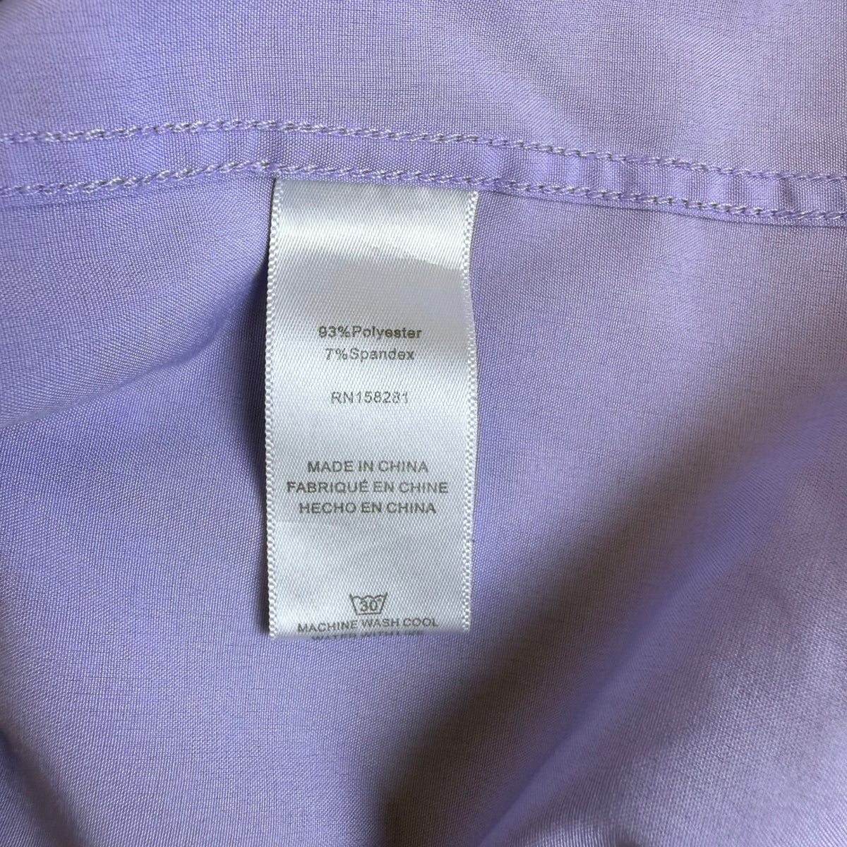 Tom Baine Mens Lavender Button-Up Shirt Long Sleeve Spandex Blend Sz XL