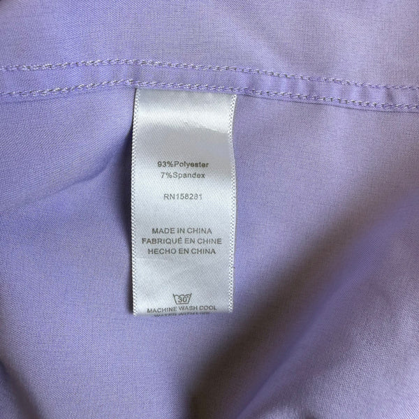 Tom Baine Mens Lavender Button-Up Shirt Long Sleeve Spandex Blend Sz XL