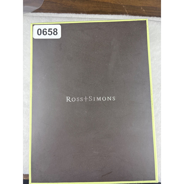 Ross-Simons Womens Silver Tone Beaded Necklace Sterling Italy 925 Boxed