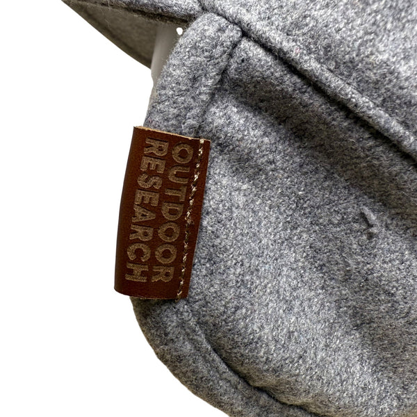 Outdoor Research Unisex Gray Wool Blend Earflap Cap Hat S/M Fleece Lining Winter