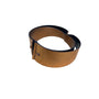 Vintage Copper & Black Metal Hinged Cuff Bracelet Bold Retro Statement Jewelry