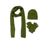 H Men’s Green Knit Winter Set - Hat Scarf & Gloves - New