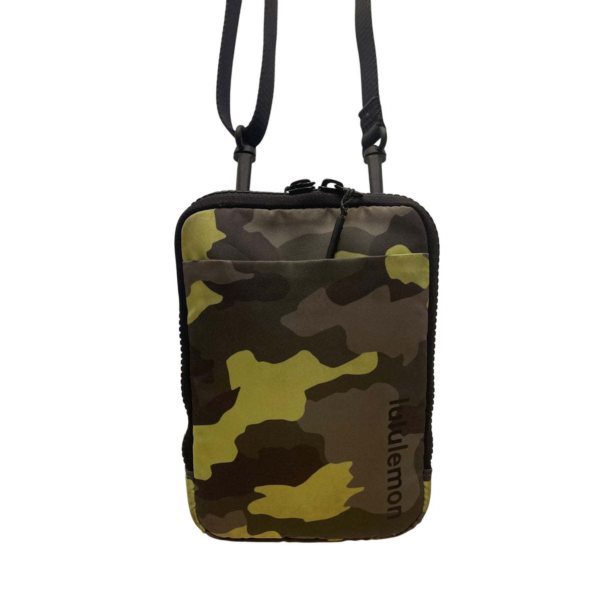 Lululemon Unisex Green/Black Camouflage Adjustable Strap Compact Crossbody Bag
