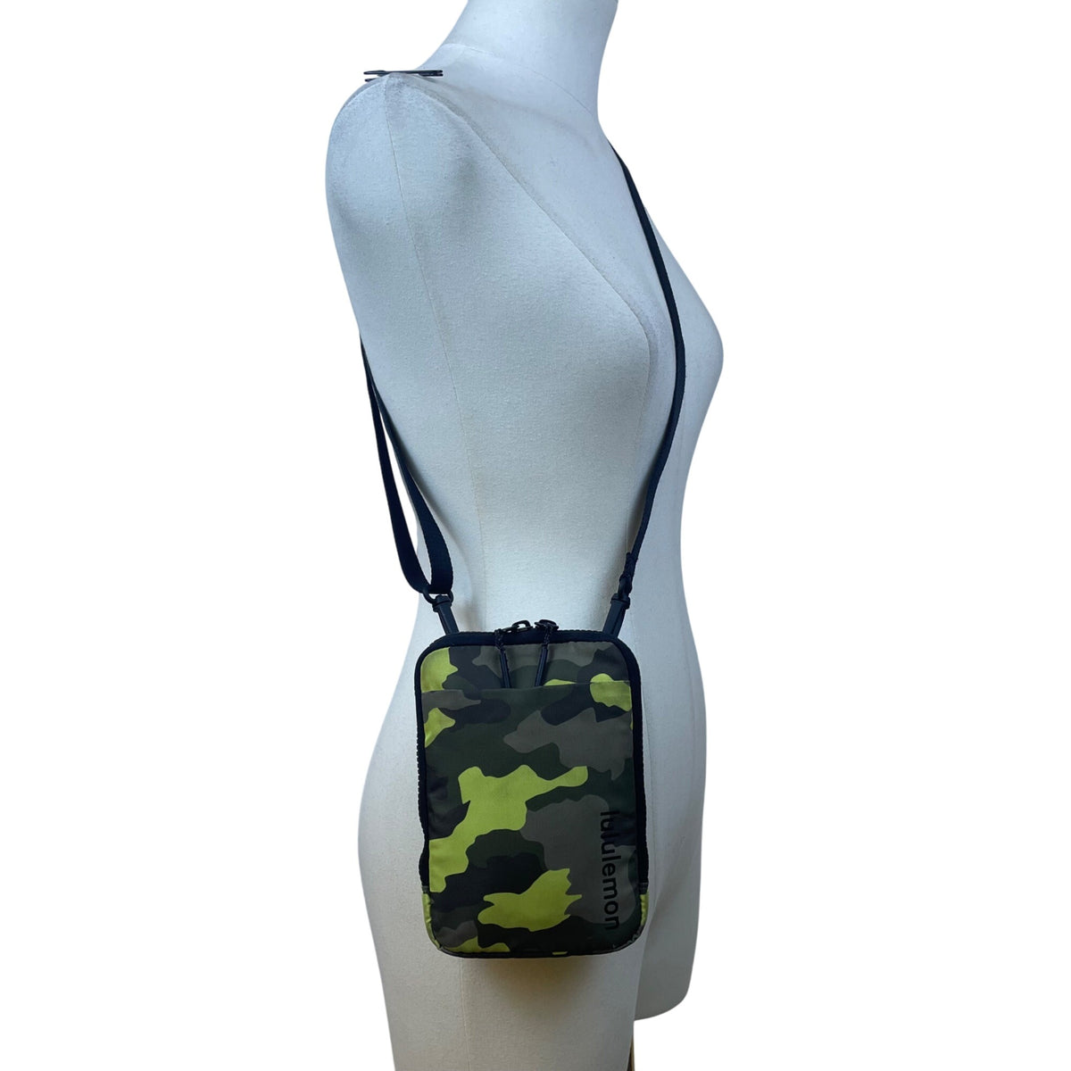 Lululemon Unisex Green/Black Camouflage Adjustable Strap Compact Crossbody Bag