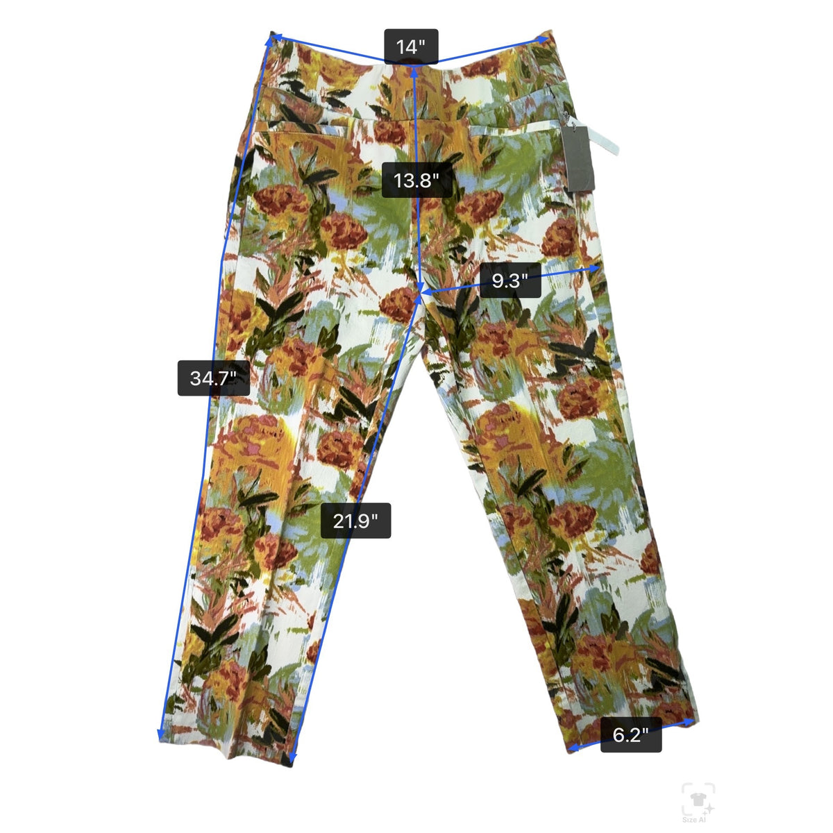 Soft Surroundings Women's Multi-Color Straight Leg Crop Pants Size S - New