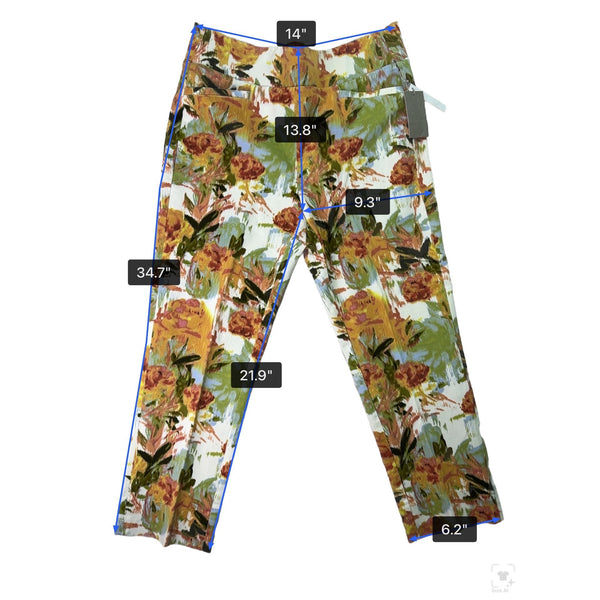 Soft Surroundings Women's Multi-Color Straight Leg Crop Pants Size S - New
