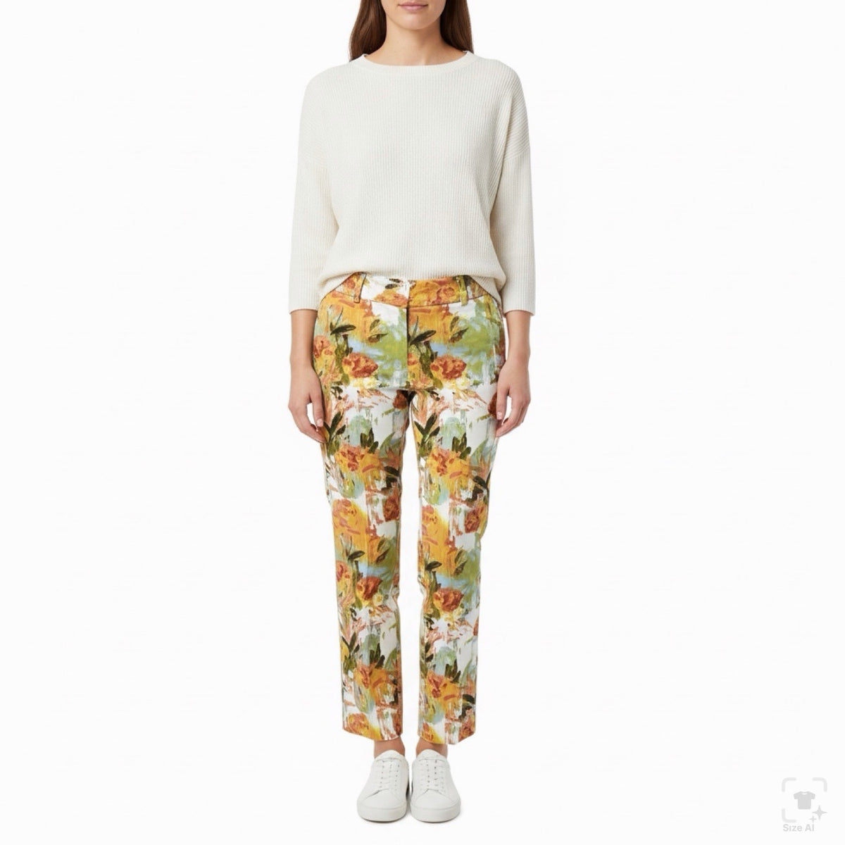 Soft Surroundings Women's Multi-Color Straight Leg Crop Pants Size S - New