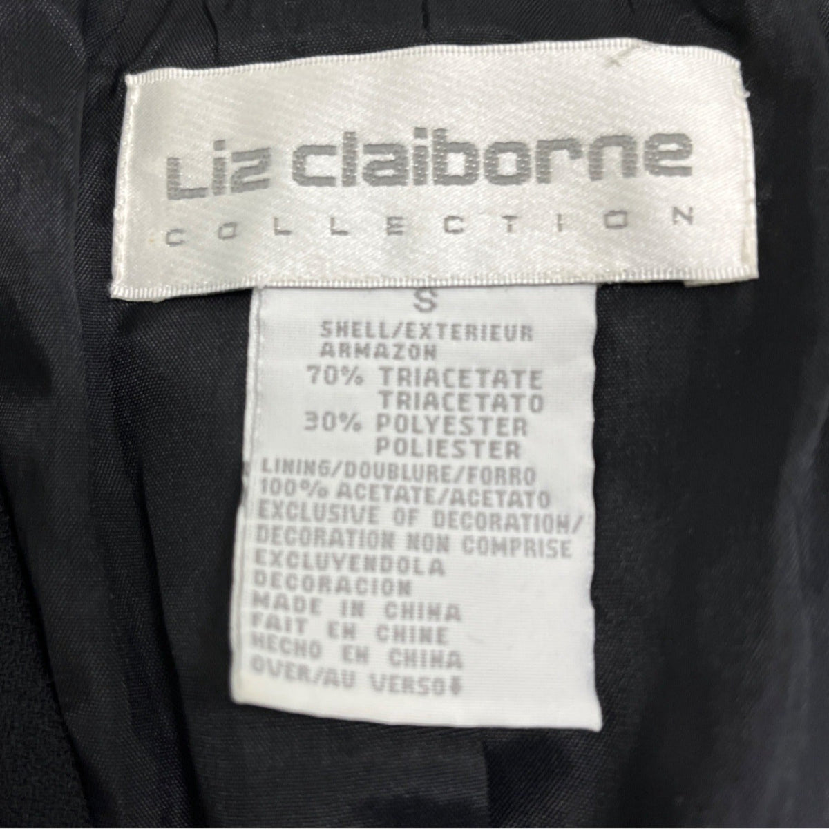 Liz Claiborne Black Beaded Sleeveless Vest Womens S