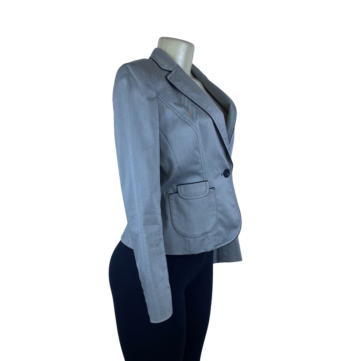 Loft Women’s Light Gray Blazer Single-Button Business Casual Size 6P