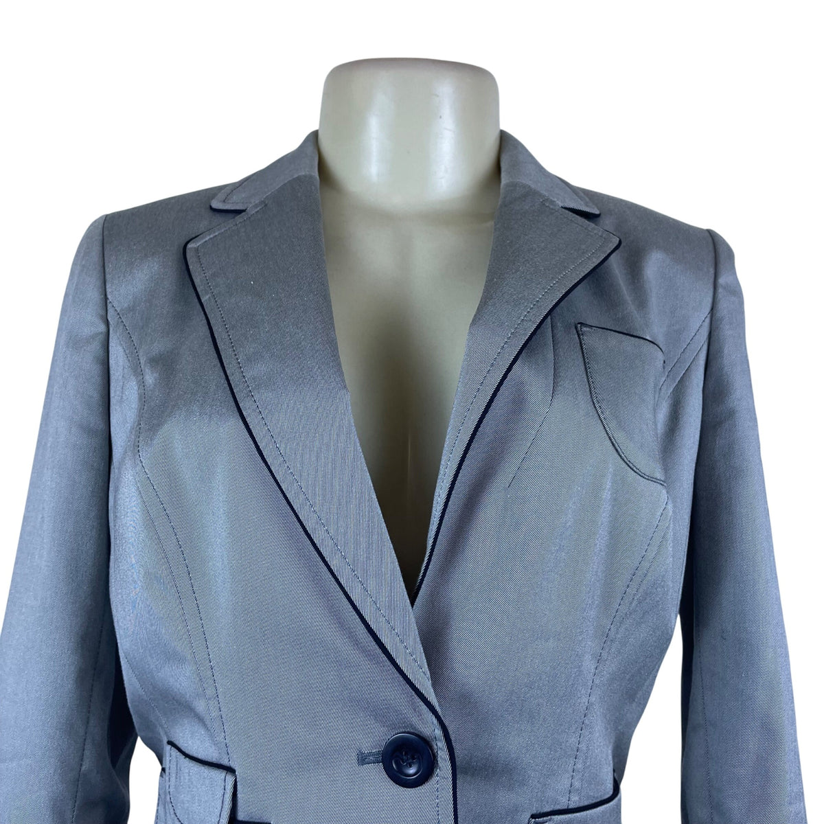 Loft Women’s Light Gray Blazer Single-Button Business Casual Size 6P