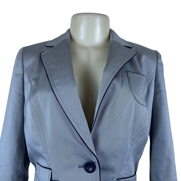 Loft Women’s Light Gray Blazer Single-Button Business Casual Size 6P