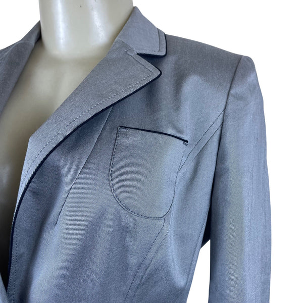 Loft Women’s Light Gray Blazer Single-Button Business Casual Size 6P