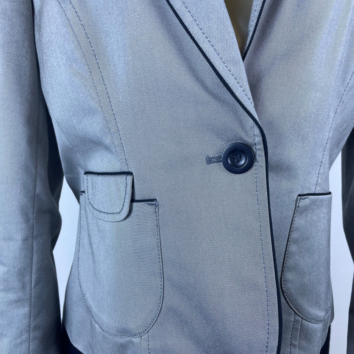 Loft Women’s Light Gray Blazer Single-Button Business Casual Size 6P