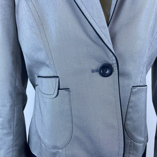 Loft Women’s Light Gray Blazer Single-Button Business Casual Size 6P