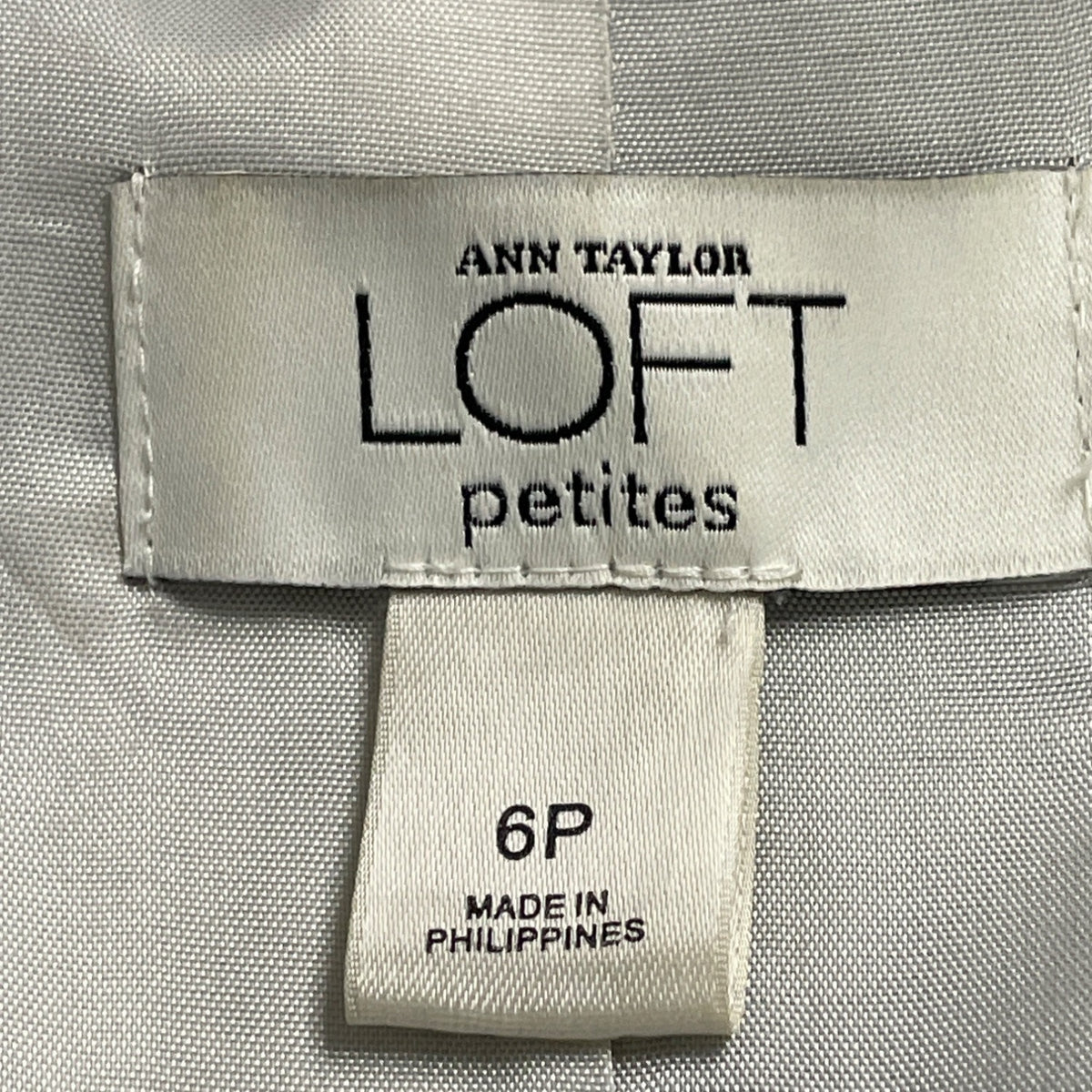 Loft Women’s Light Gray Blazer Single-Button Business Casual Size 6P