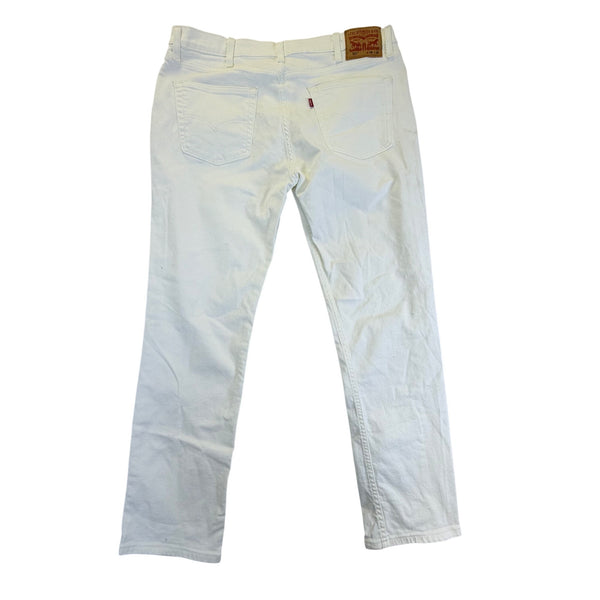 Levis Mens White Cotton Blend 511 Slim Fit Jeans  Classic Denim Style Sz W38 L32