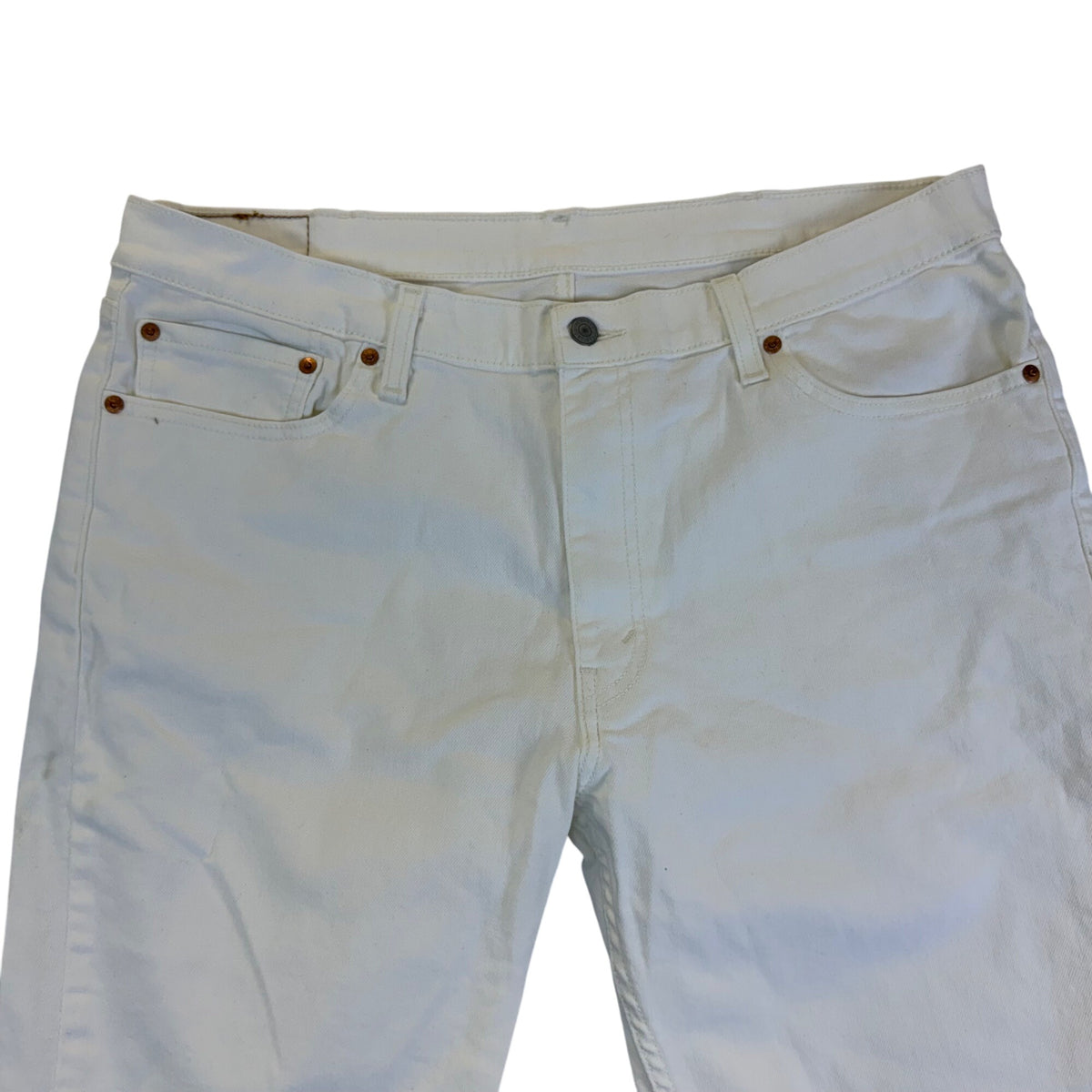 Levis Mens White Cotton Blend 511 Slim Fit Jeans  Classic Denim Style Sz W38 L32