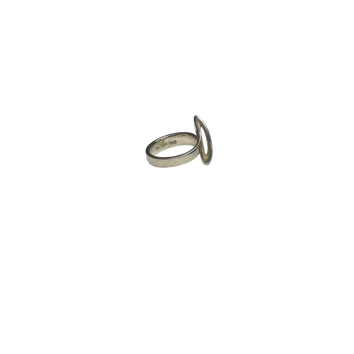 Modern Silver-Tone Womens Wrap Ring Distinctive Crossover Design Minimalist Adjustable Fit