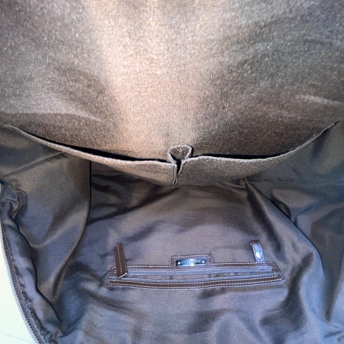 Banana Republic Unisex Olive Nylon & Leather Buckle Accents Weekend Travel Bag